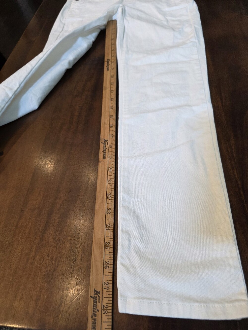 BODEN Girlfriend Dungarees IVORY Denim Size 4 Overalls Ankle Preppy Classic - Picture 12 of 13